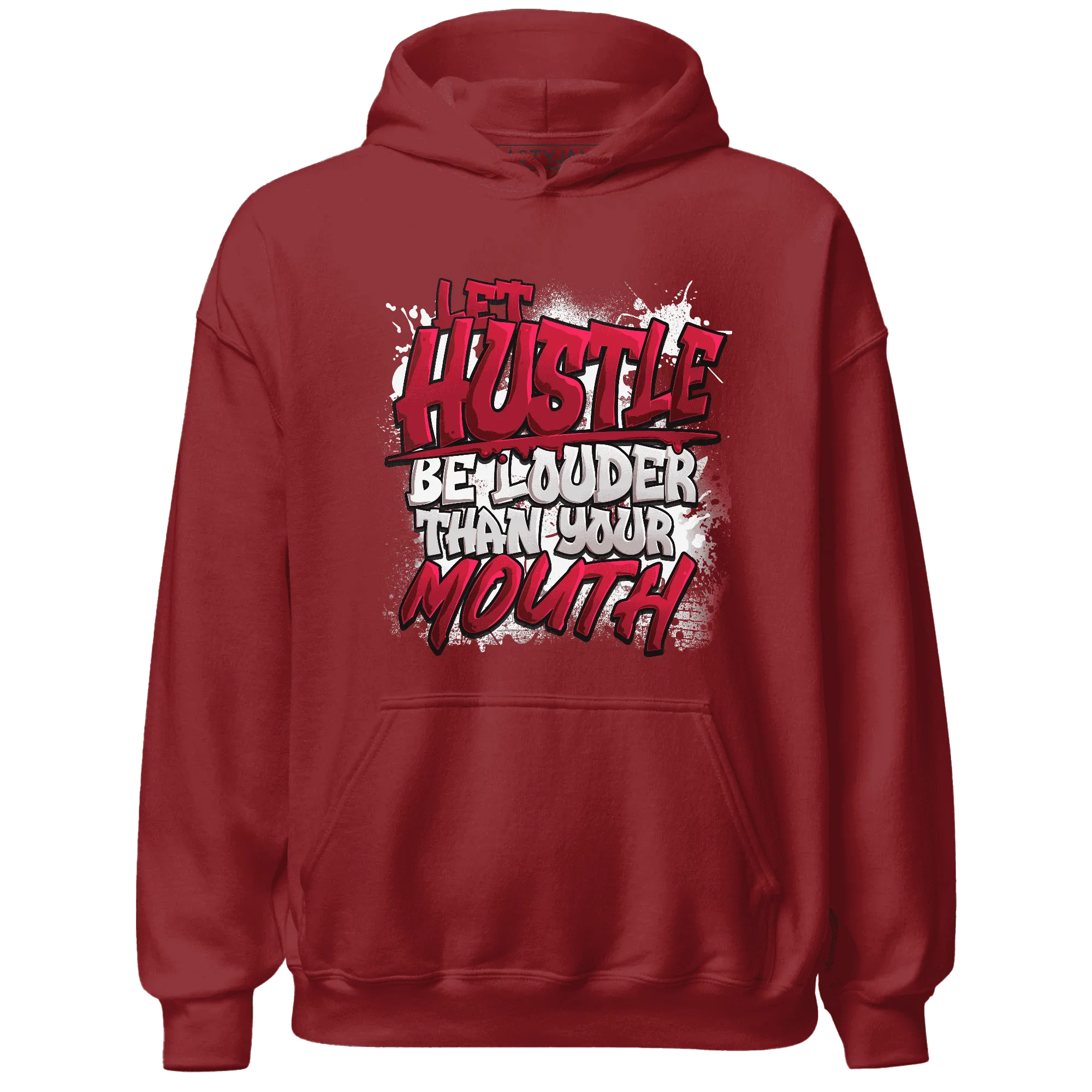 NastyJamz-Retro-Red-Taxi-12s-Hoodie-Match-Hustle-Louder