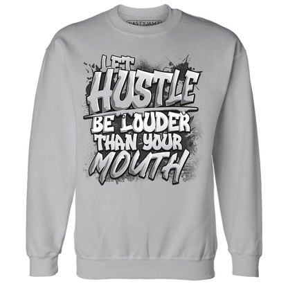 NastyJamz-Wolf-Grey-12s-Sweatshirt-Match-Hustle-Louder