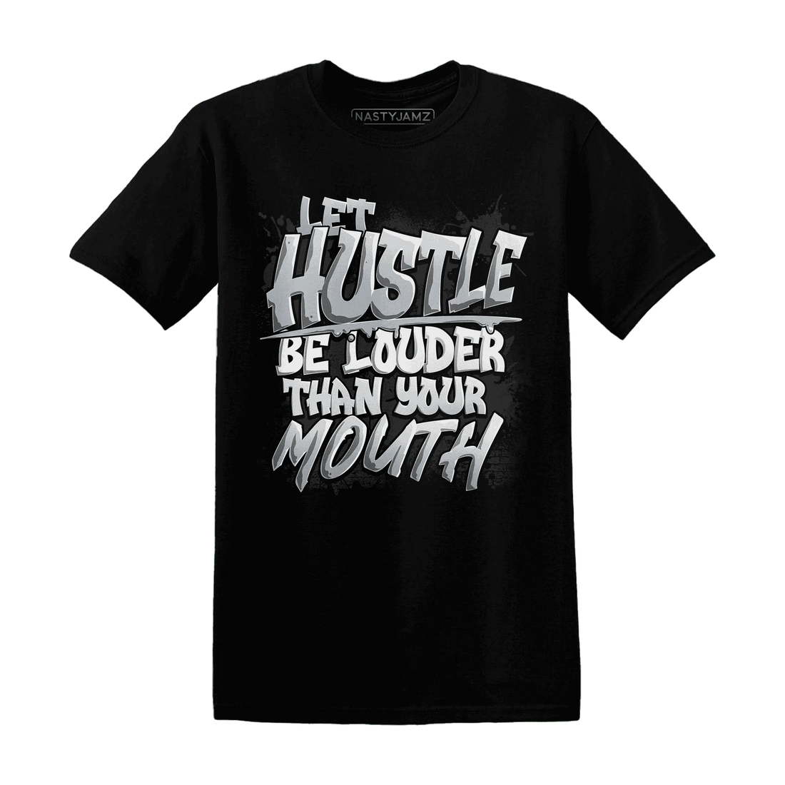 NastyJamz-Wolf-Grey-12s-T-Shirt-Match-Hustle-Louder