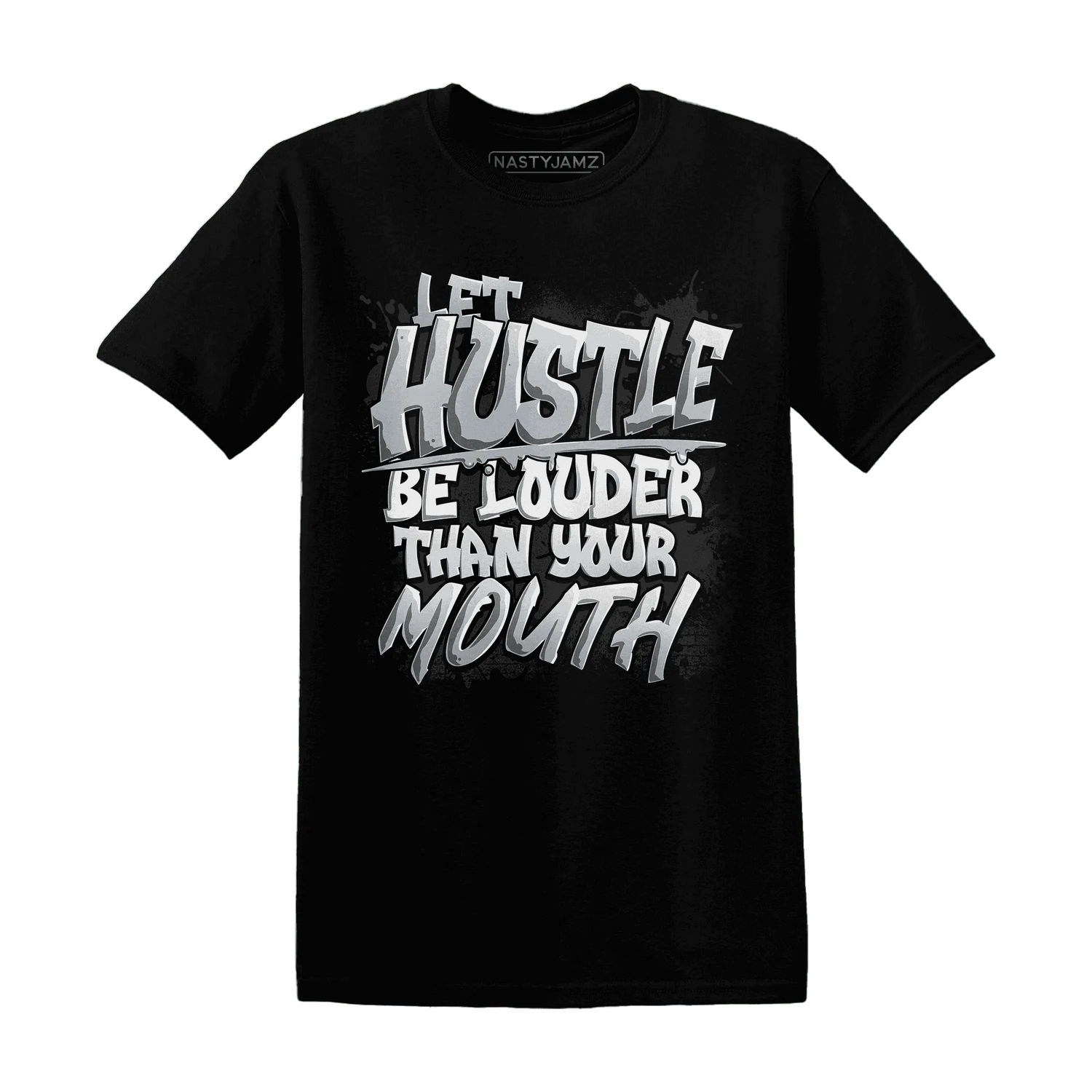 NastyJamz-Wolf-Grey-12s-T-Shirt-Match-Hustle-Louder