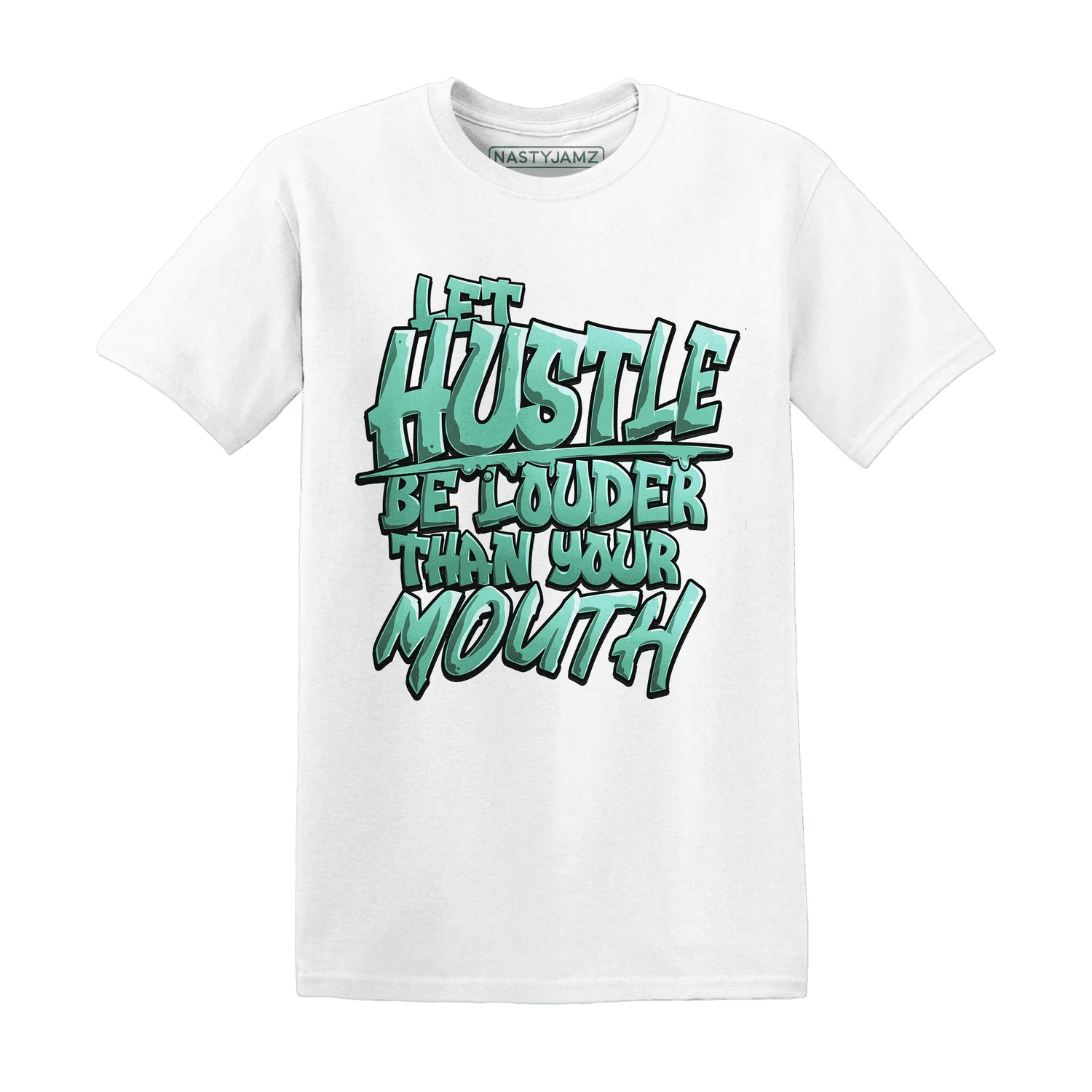 NastyJamz-High-OG-Green-Glow-1s-T-Shirt-Match-Hustle-Louder