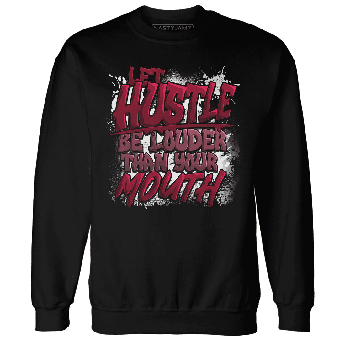 NastyJamz-High-White-Team-Red-1s-Sweatshirt-Match-Hustle-Louder