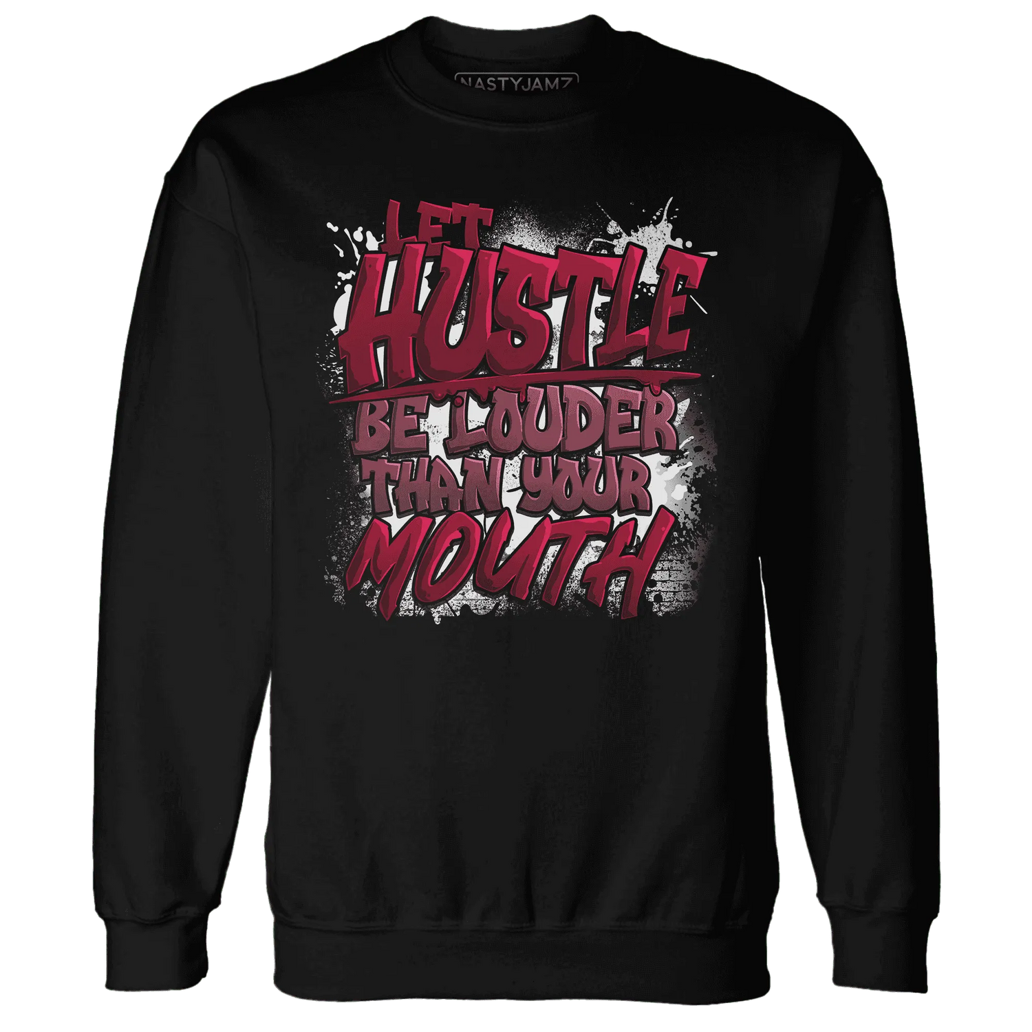 NastyJamz-High-White-Team-Red-1s-Sweatshirt-Match-Hustle-Louder
