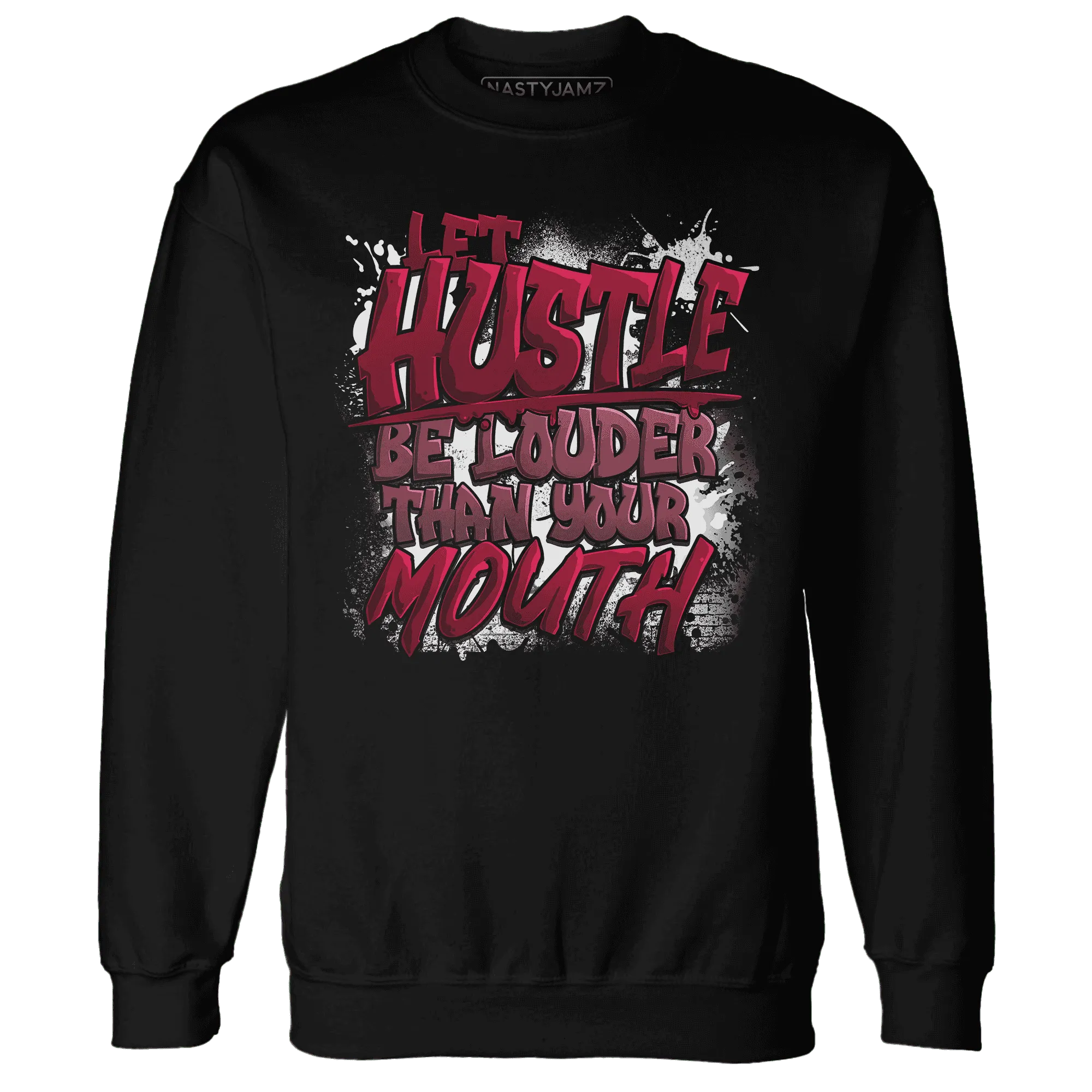 NastyJamz-High-White-Team-Red-1s-Sweatshirt-Match-Hustle-Louder