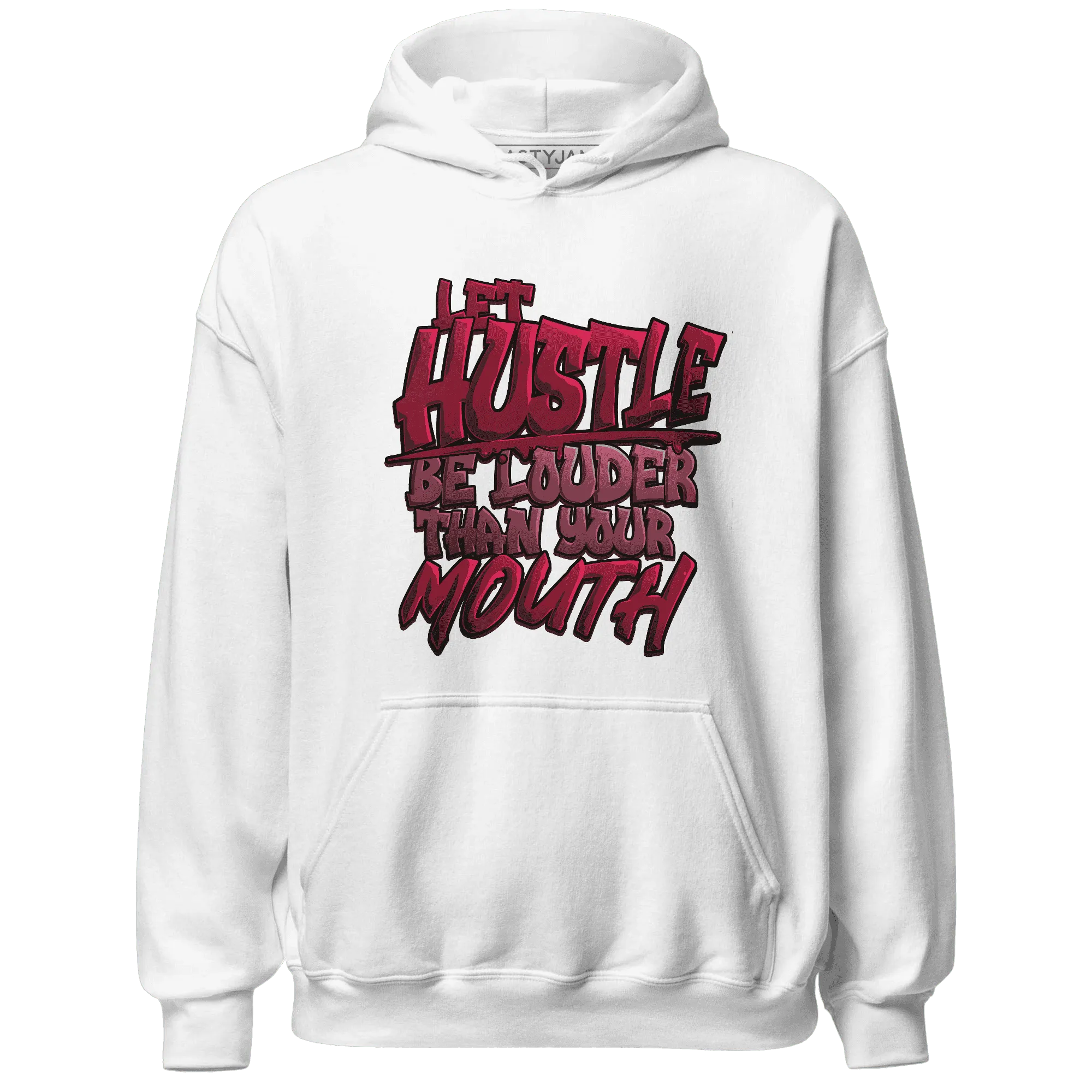 NastyJamz-High-White-Team-Red-1s-Hoodie-Match-Hustle-Louder