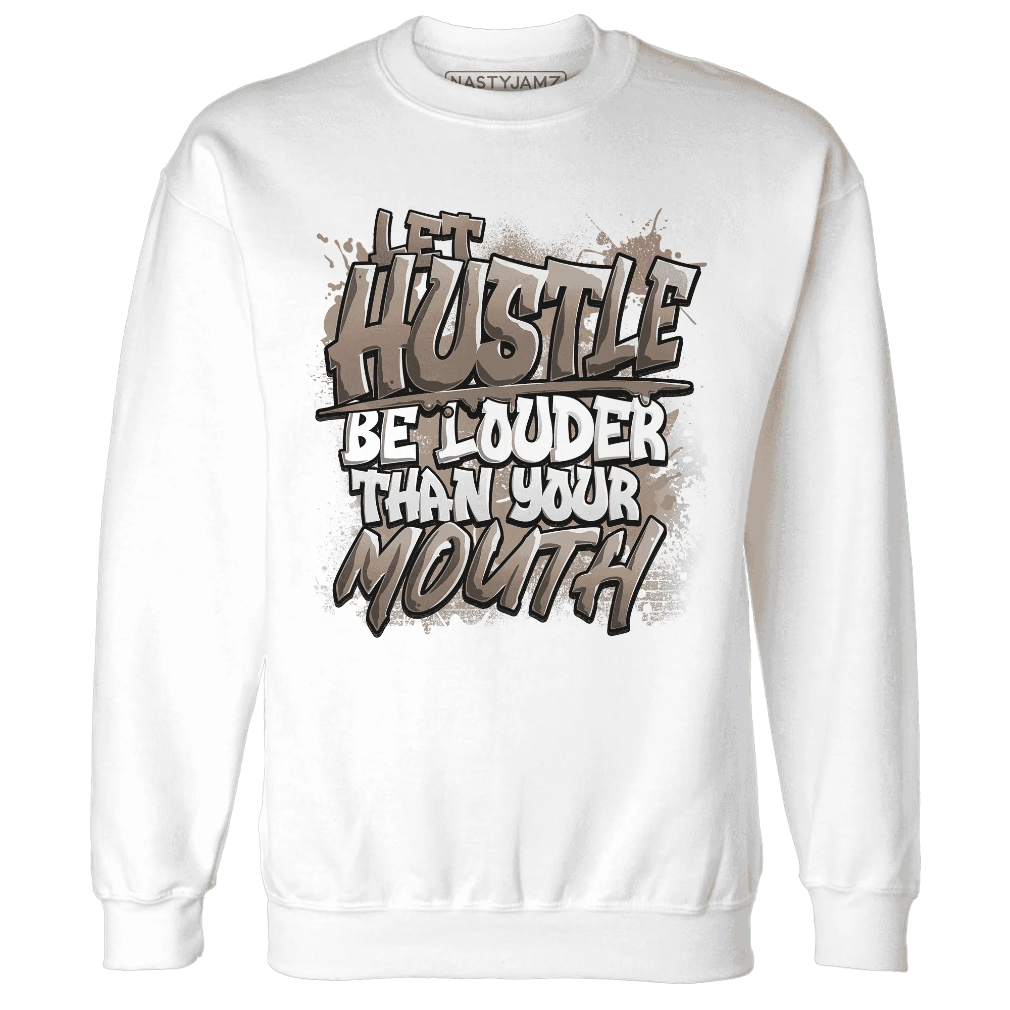 NastyJamz-Low-Mocha-1s-Sweatshirt-Match-Hustle-Louder