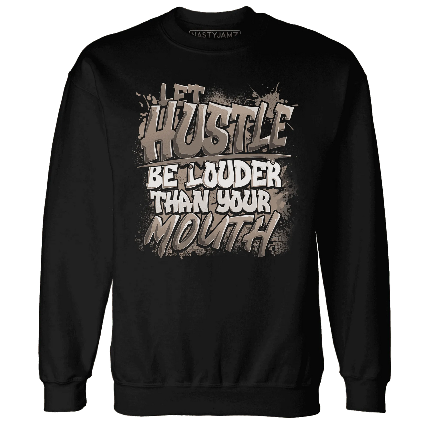 NastyJamz-Low-Mocha-1s-Sweatshirt-Match-Hustle-Louder