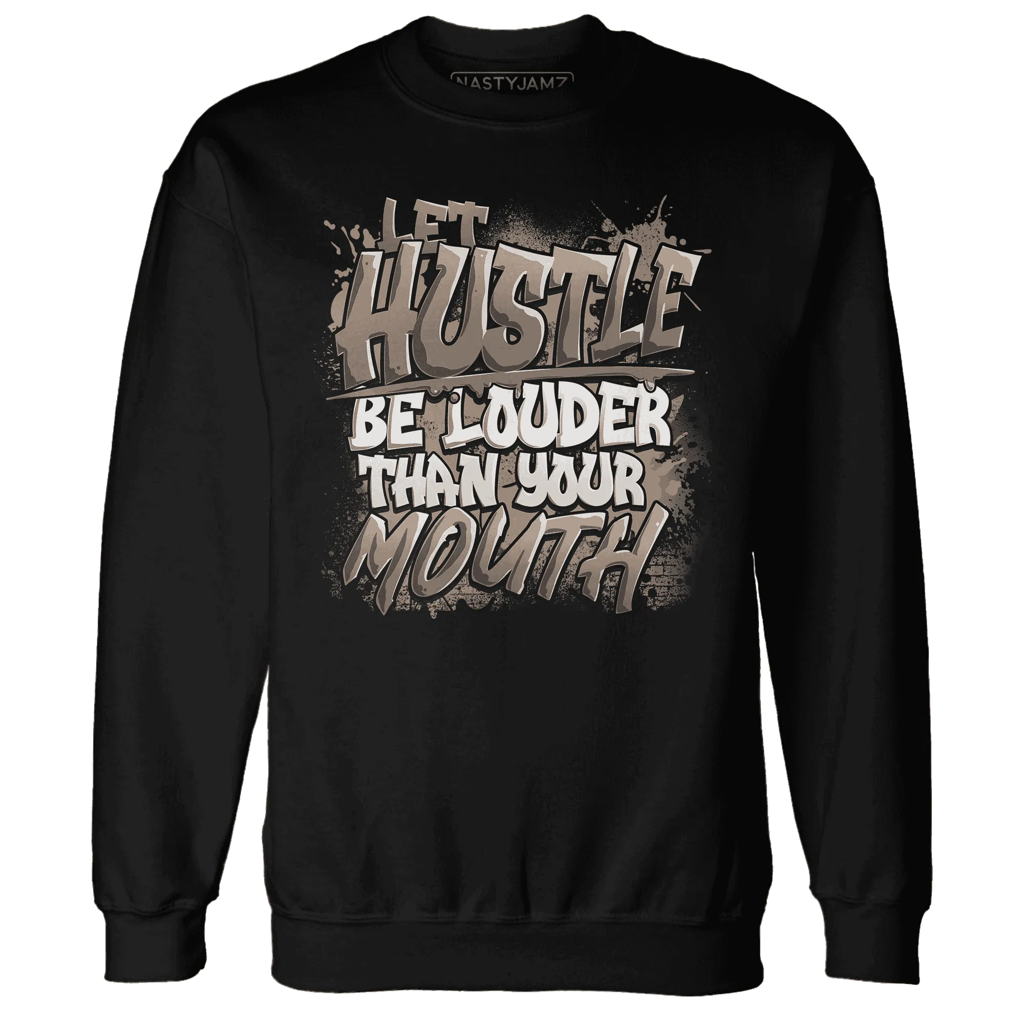 NastyJamz-Low-Mocha-1s-Sweatshirt-Match-Hustle-Louder