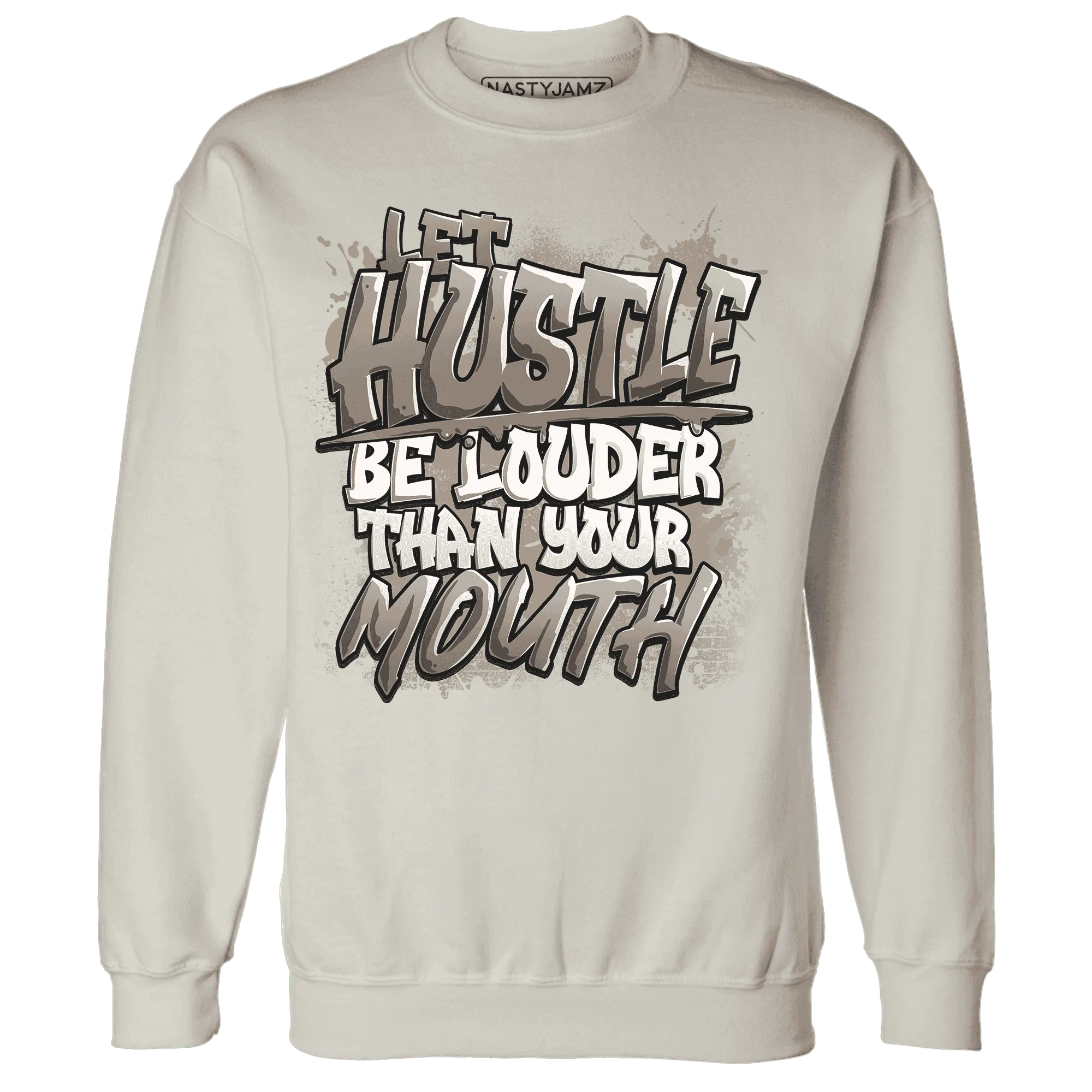 NastyJamz-Low-Mocha-1s-Sweatshirt-Match-Hustle-Louder