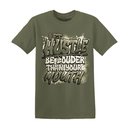 NastyJamz-Medium-Olive-1s-T-Shirt-Match-Hustle-Louder