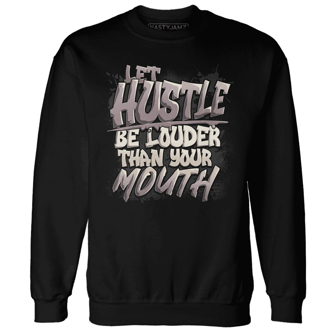 NastyJamz-Black-Violet-Ore-3s-Sweatshirt-Match-Hustle-Louder