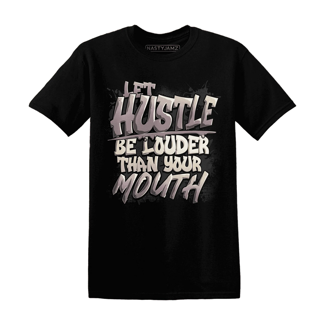 NastyJamz-Black-Violet-Ore-3s-T-Shirt-Match-Hustle-Louder