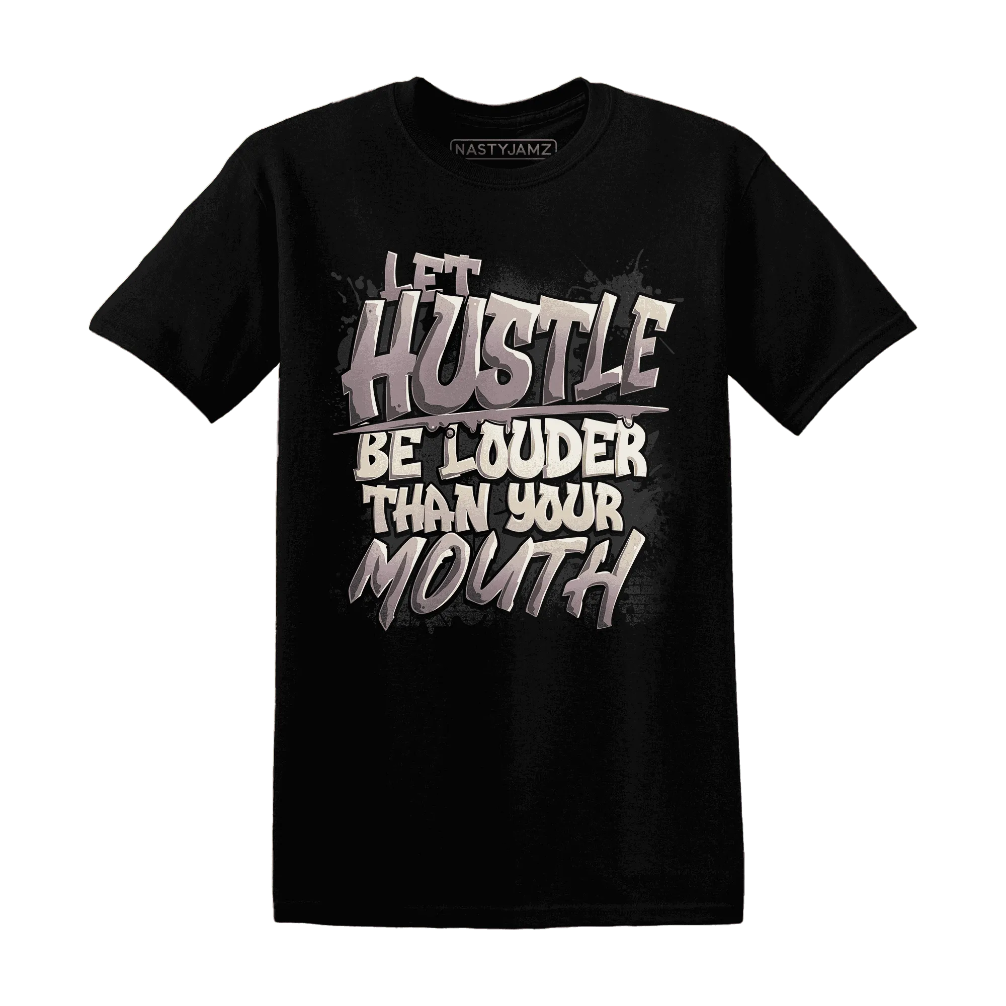 NastyJamz-Black-Violet-Ore-3s-T-Shirt-Match-Hustle-Louder