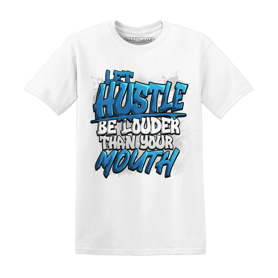 NastyJamz-Industrial-Blue-4s-T-Shirt-Match-Hustle-Louder