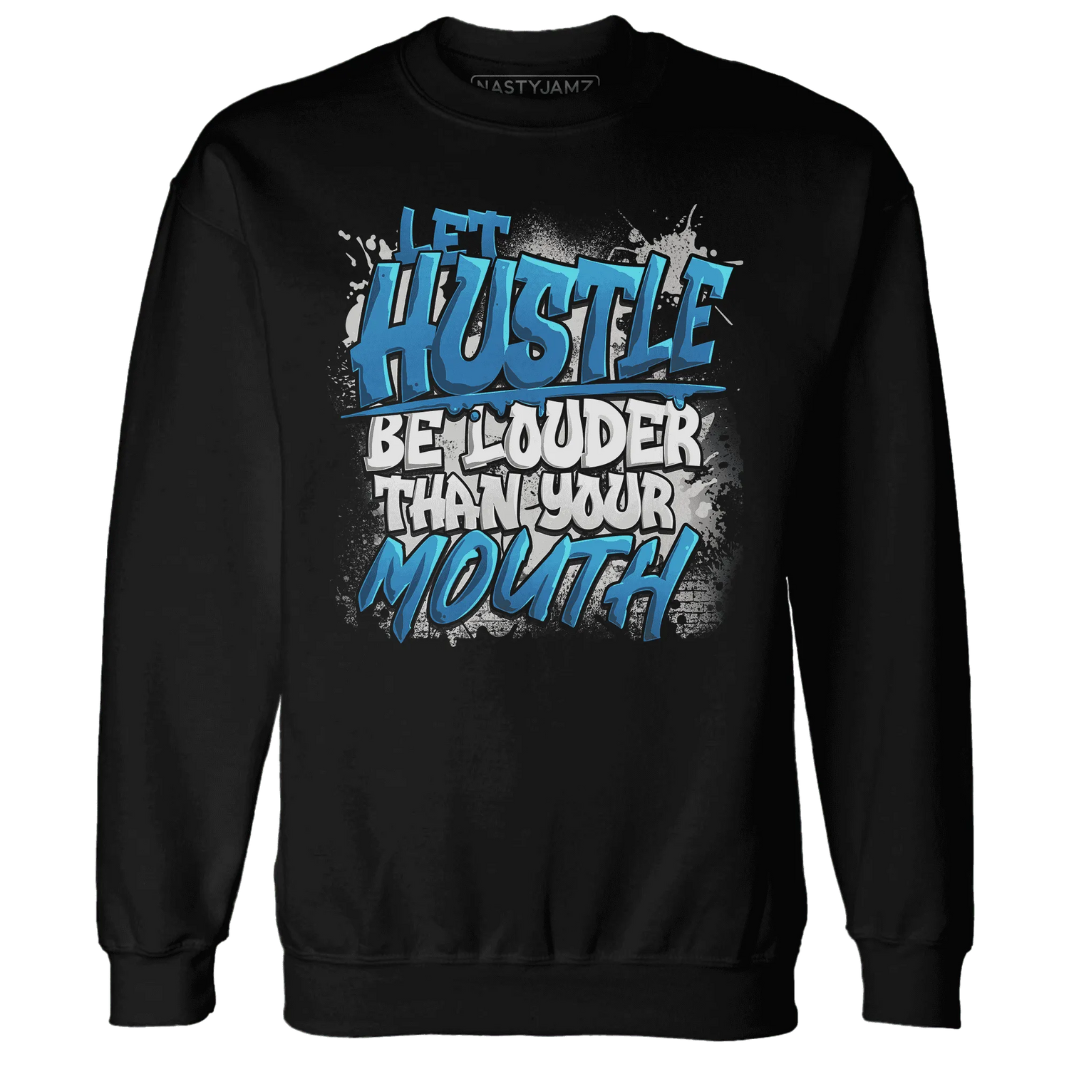 NastyJamz-Industrial-Blue-4s-Sweatshirt-Match-Hustle-Louder