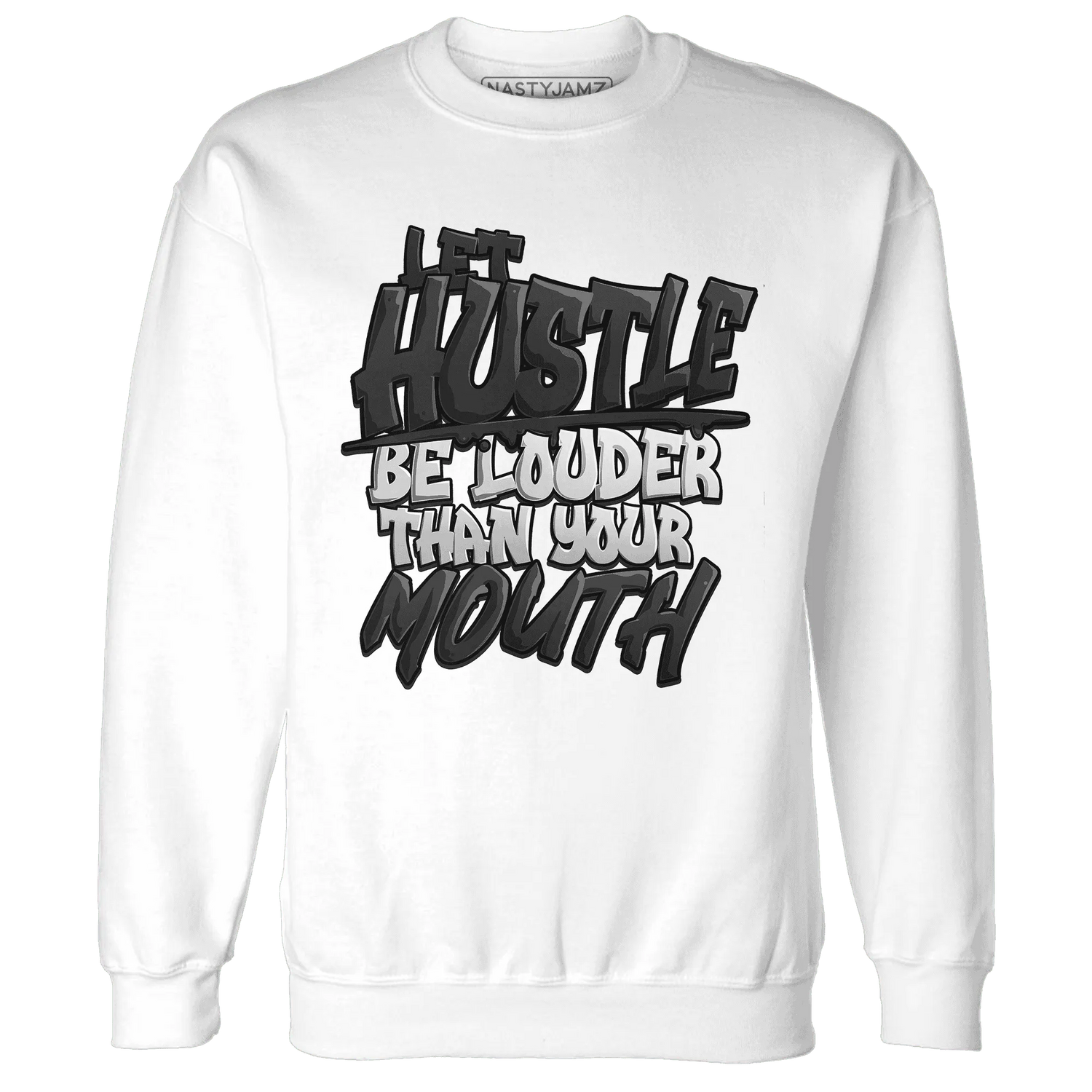NastyJamz-White-Thunder-4s-Sweatshirt-Match-Hustle-Louder