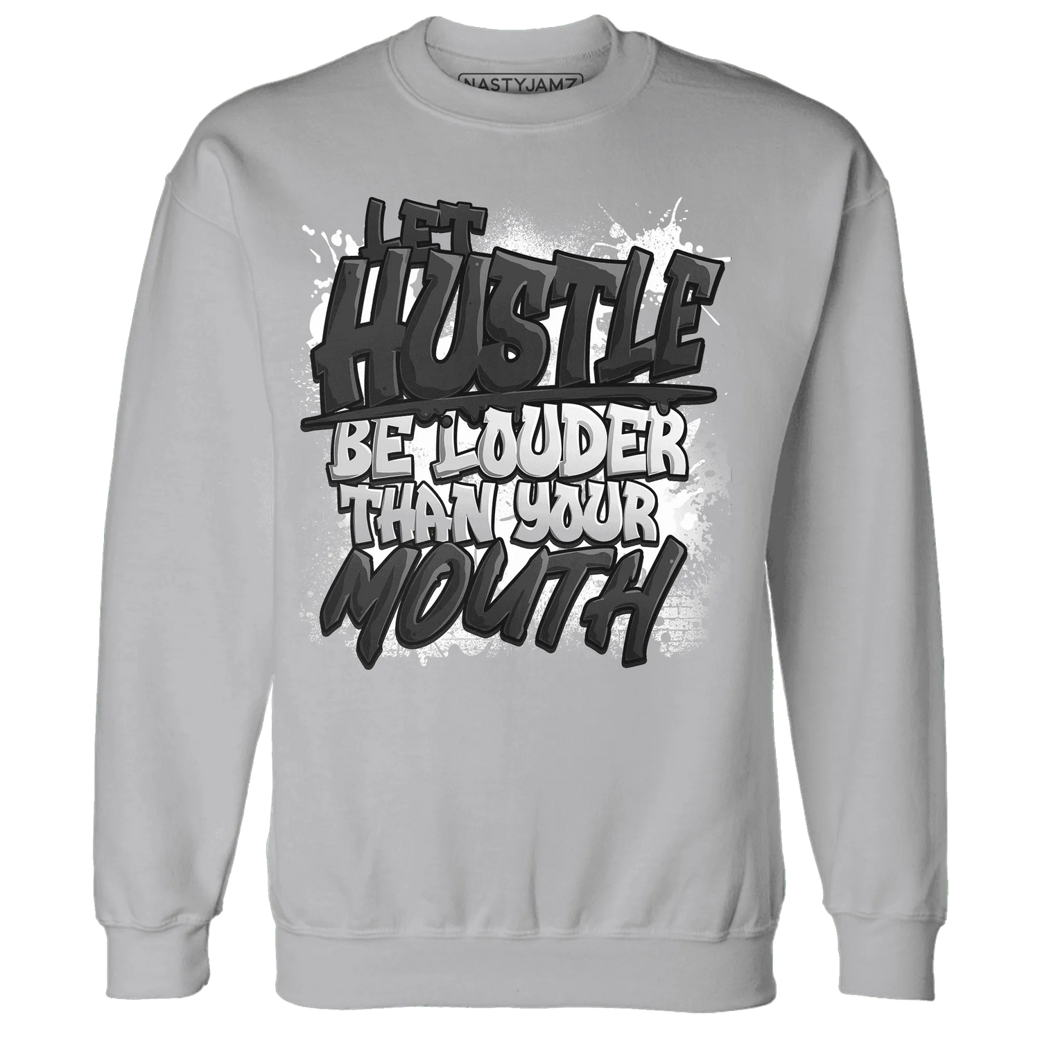 NastyJamz-White-Thunder-4s-Sweatshirt-Match-Hustle-Louder