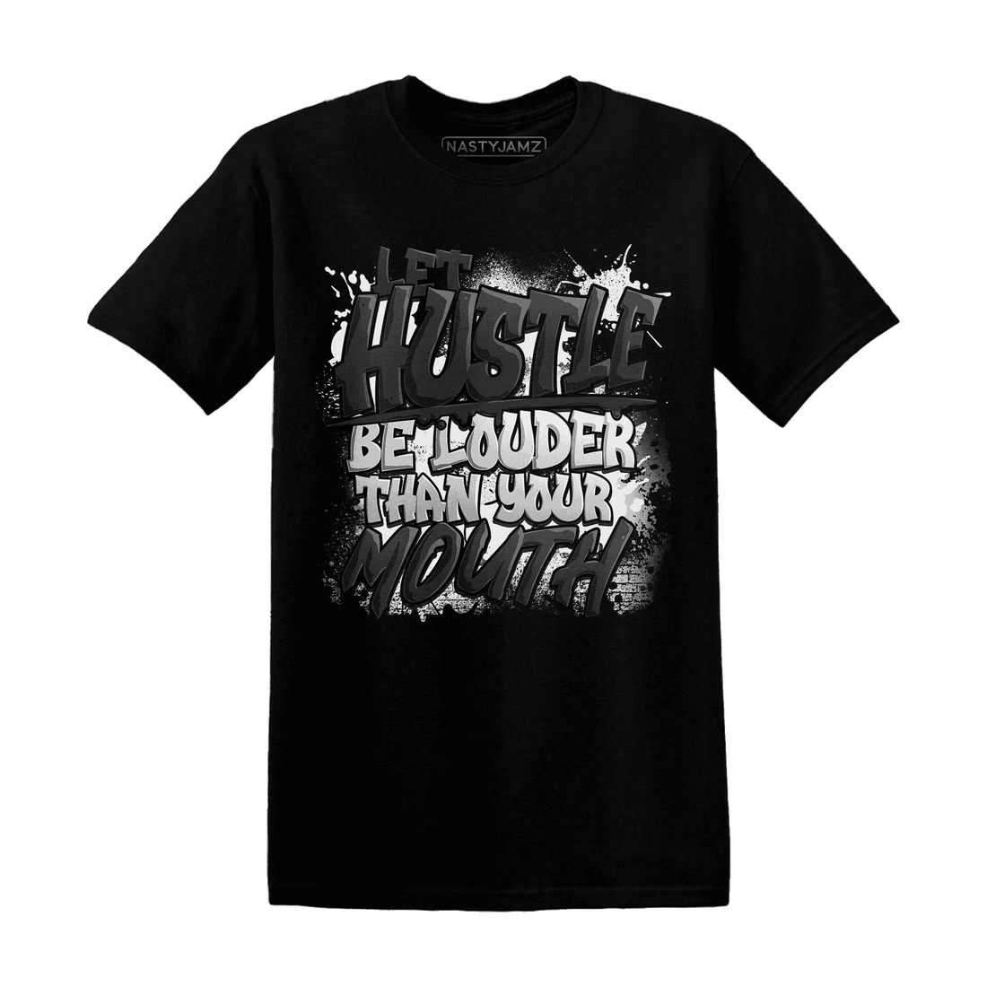 NastyJamz-White-Thunder-4s-T-Shirt-Match-Hustle-Louder