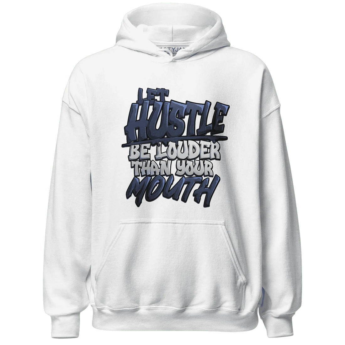 NastyJamz-White-Navy-6s-Hoodie-Match-Hustle-Louder