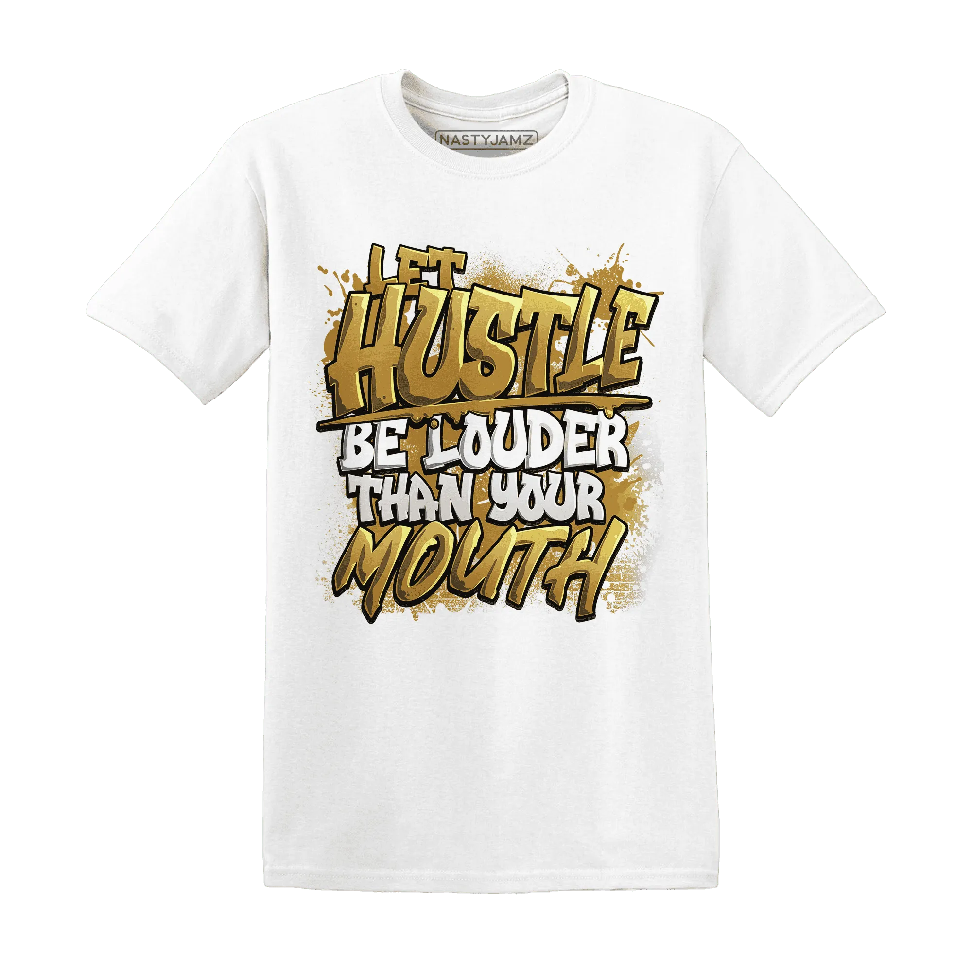 NastyJamz-Wheat-13s-T-Shirt-Match-Hustle-Louder