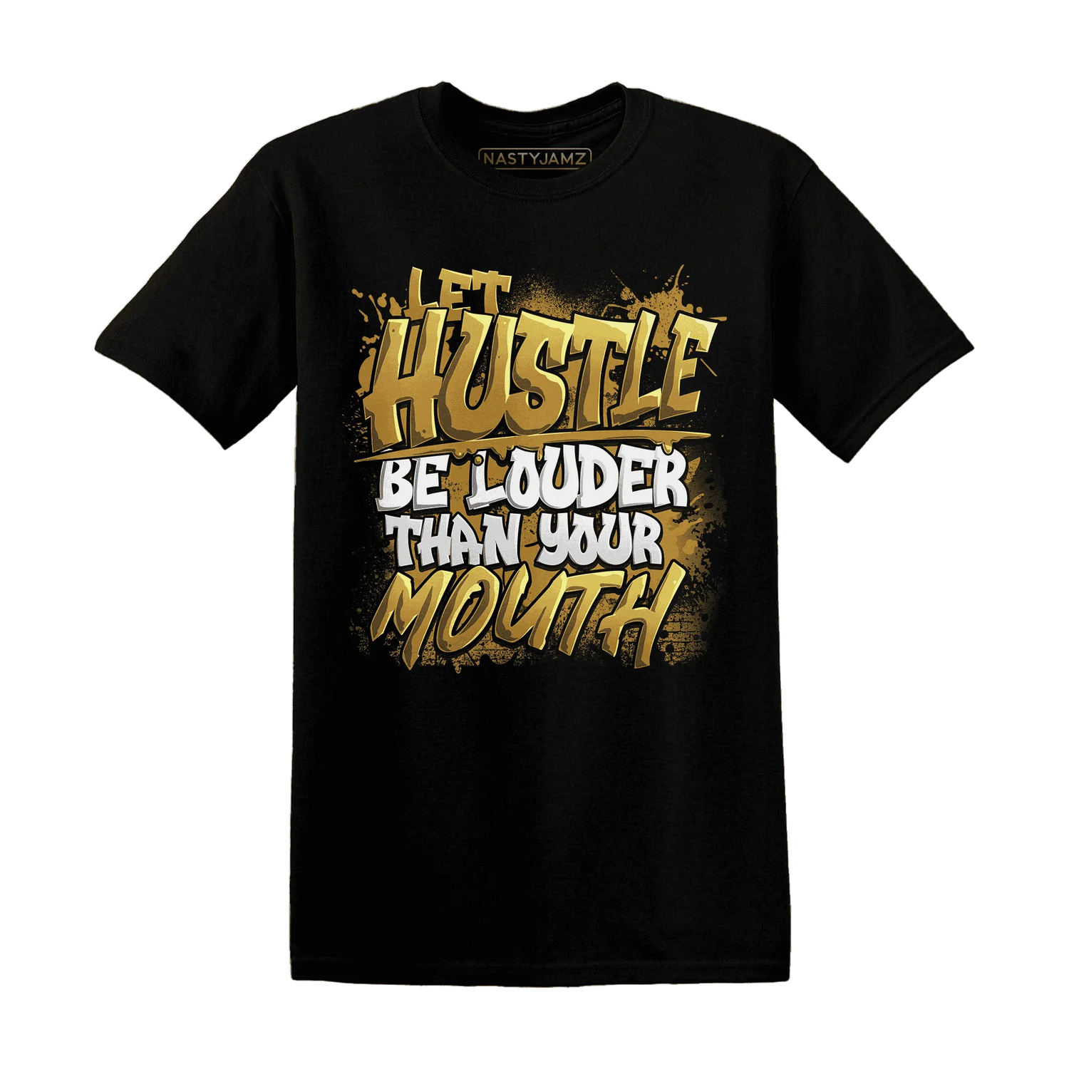 NastyJamz-Wheat-13s-T-Shirt-Match-Hustle-Louder