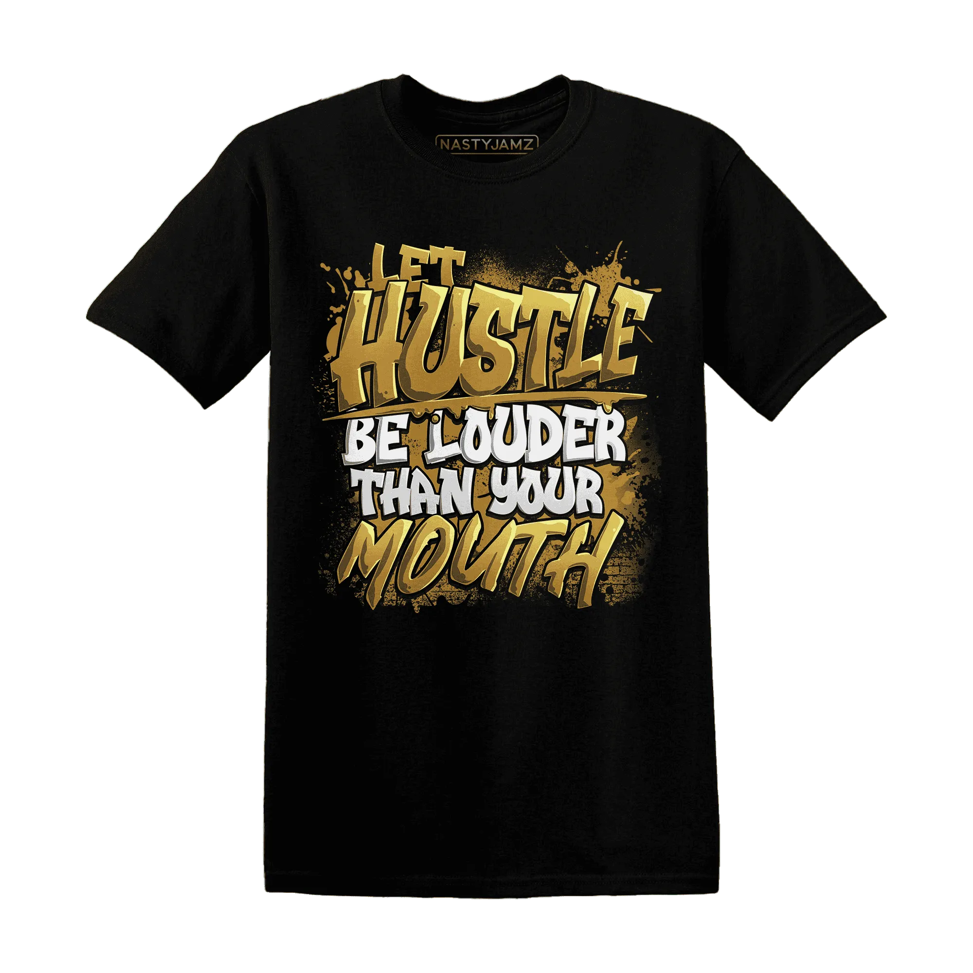 NastyJamz-Wheat-13s-T-Shirt-Match-Hustle-Louder