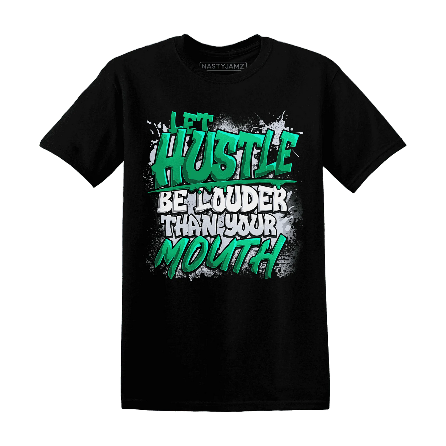NastyJamz-Lucky-Green-5s-T-Shirt-Match-Hustle-Louder