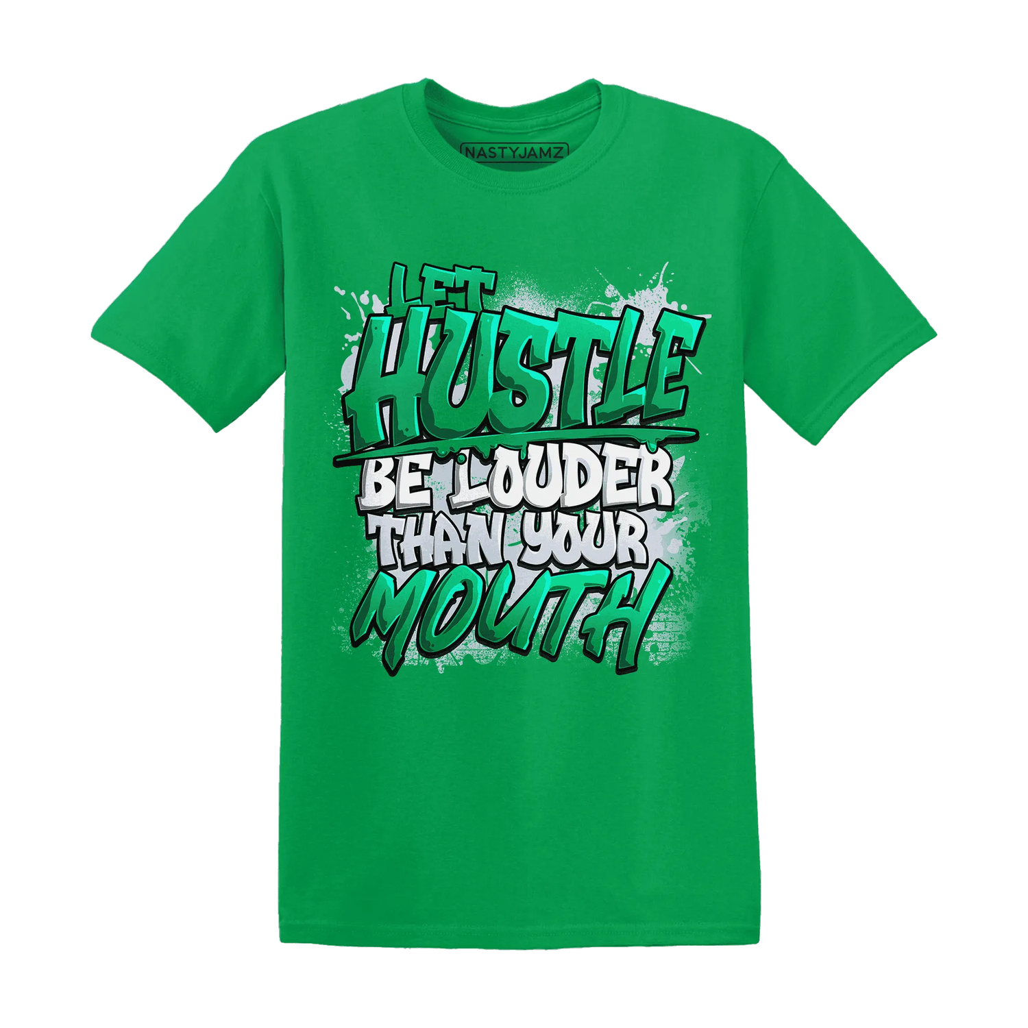 NastyJamz-Lucky-Green-5s-T-Shirt-Match-Hustle-Louder