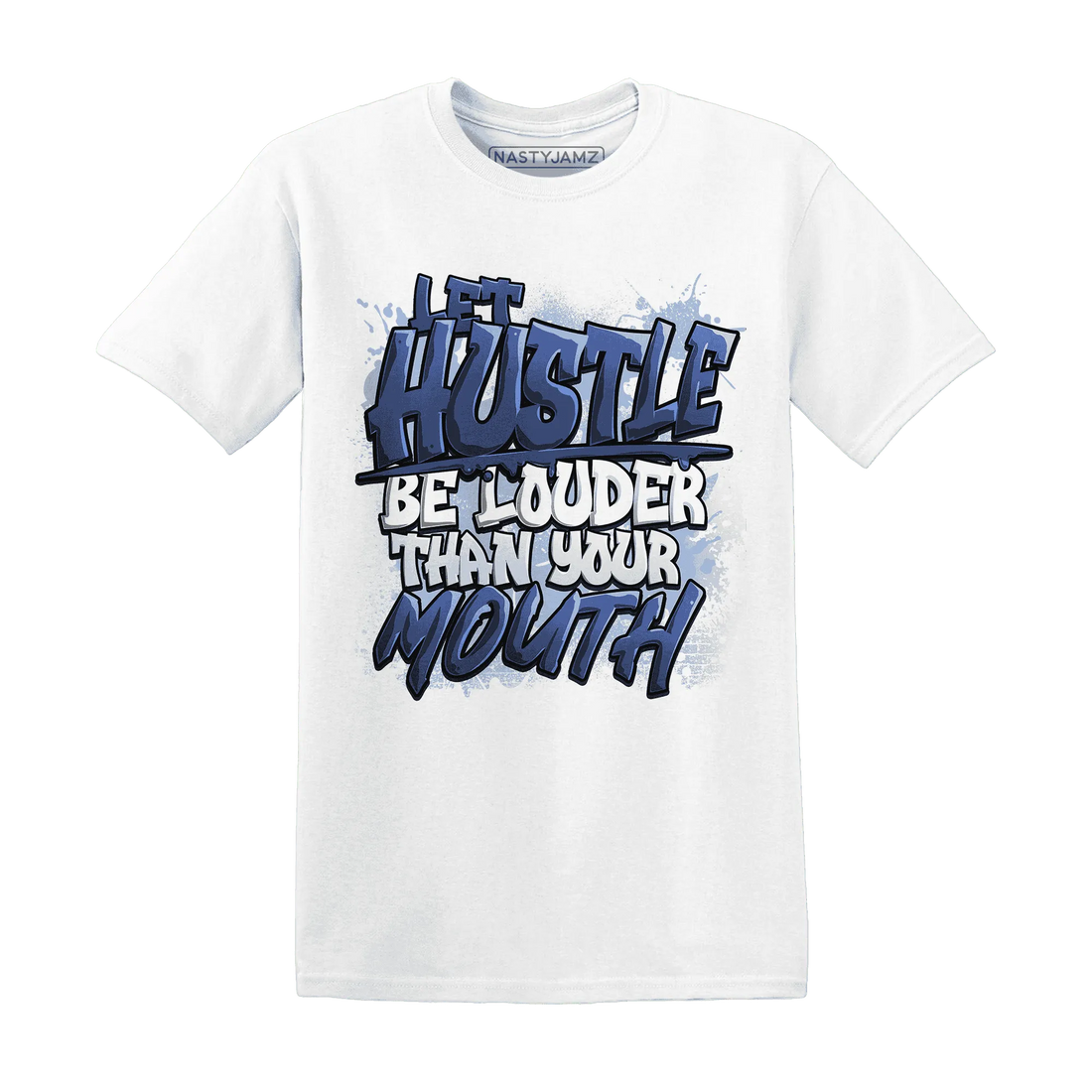 NastyJamz-Midnight-Navy-5s-T-Shirt-Match-Hustle-Louder