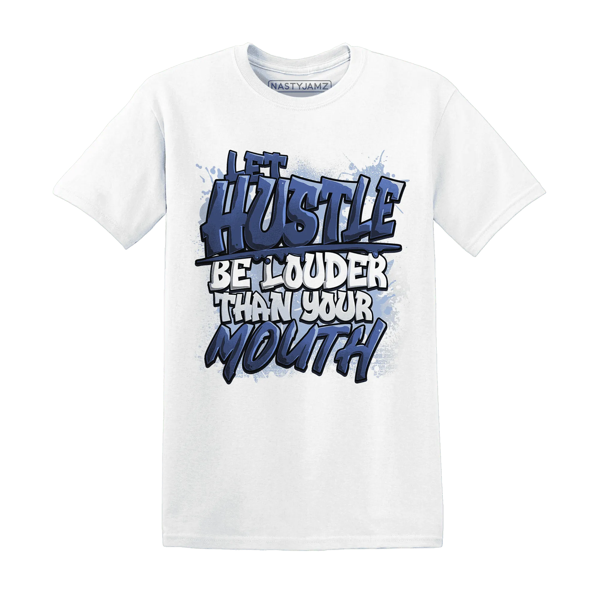 NastyJamz-Midnight-Navy-5s-T-Shirt-Match-Hustle-Louder