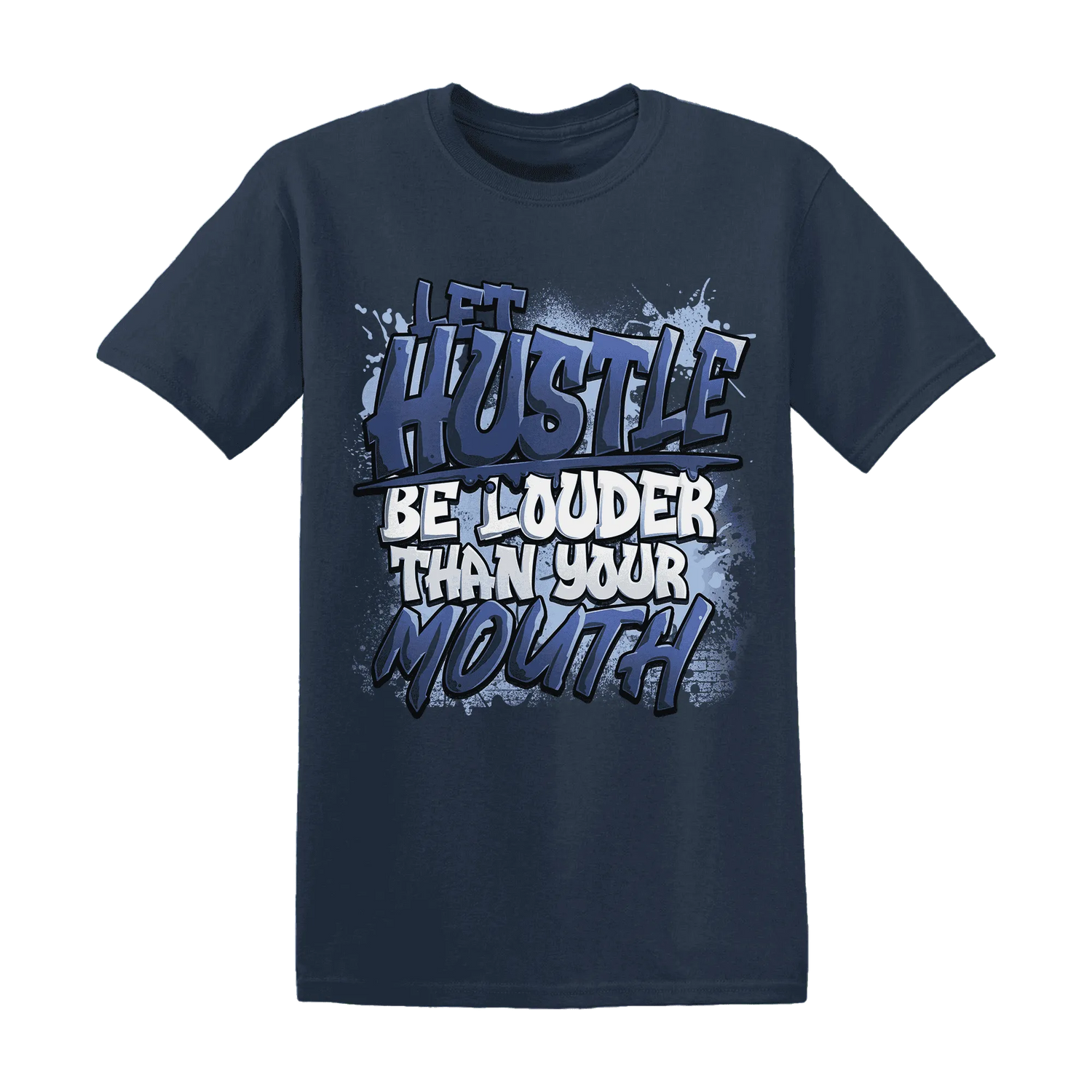 NastyJamz-Midnight-Navy-5s-T-Shirt-Match-Hustle-Louder