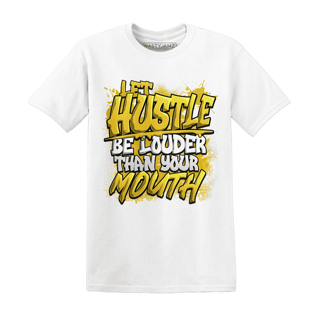 NastyJamz-Yellow-Ochre-6s-T-Shirt-Match-Hustle-Louder