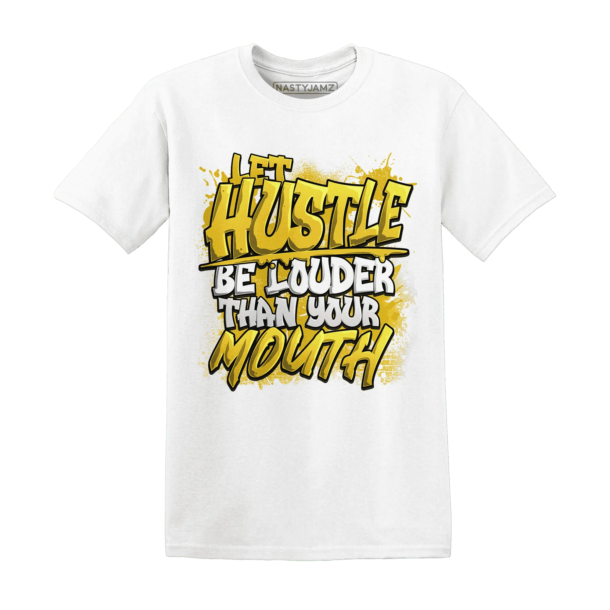 NastyJamz-Yellow-Ochre-6s-T-Shirt-Match-Hustle-Louder