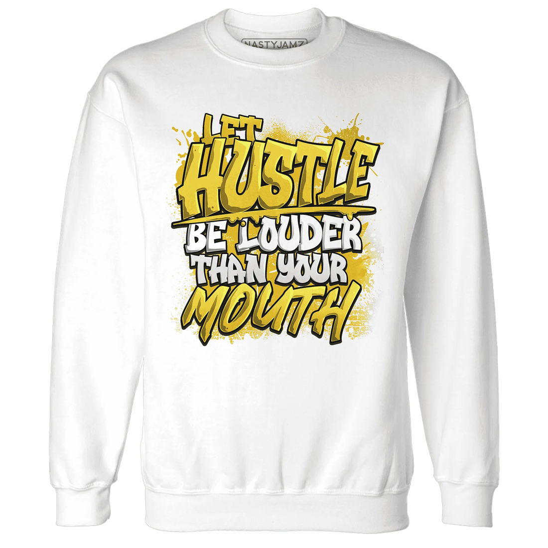 NastyJamz-Yellow-Ochre-6s-Sweatshirt-Match-Hustle-Louder