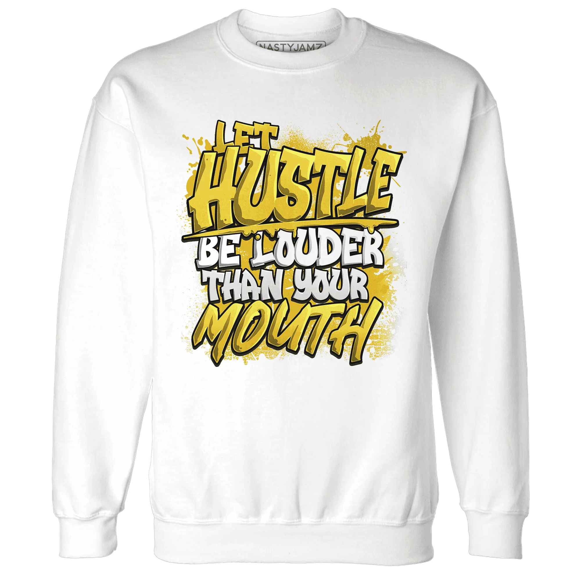 NastyJamz-Yellow-Ochre-6s-Sweatshirt-Match-Hustle-Louder