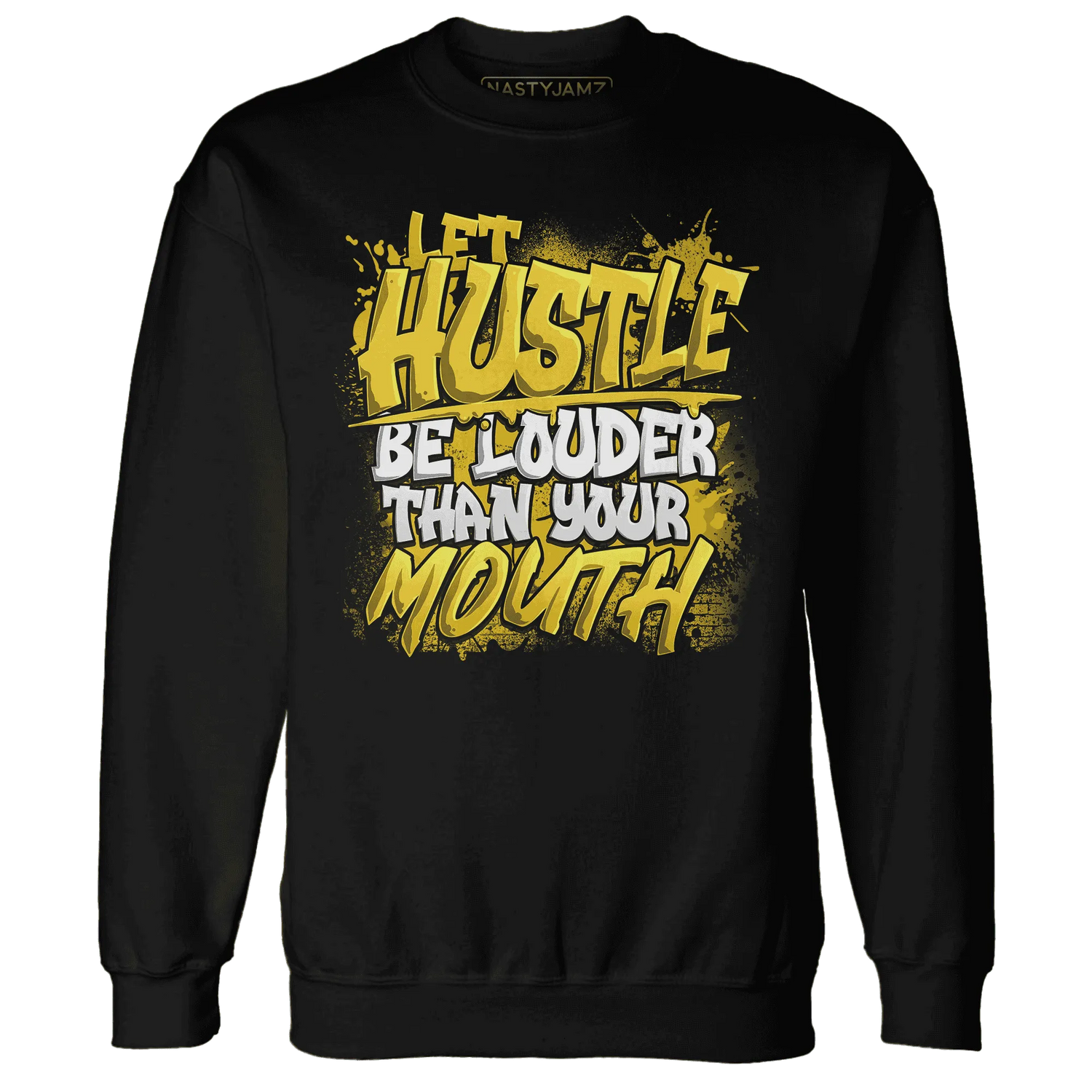 NastyJamz-Yellow-Ochre-6s-Sweatshirt-Match-Hustle-Louder