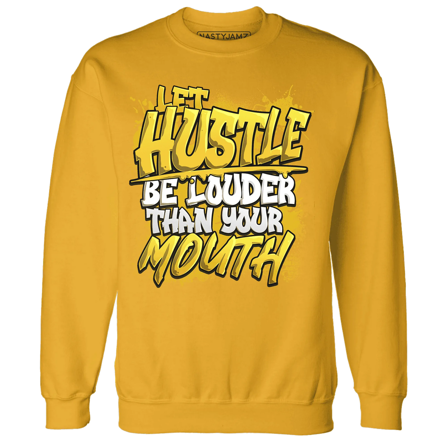 NastyJamz-Yellow-Ochre-6s-Sweatshirt-Match-Hustle-Louder