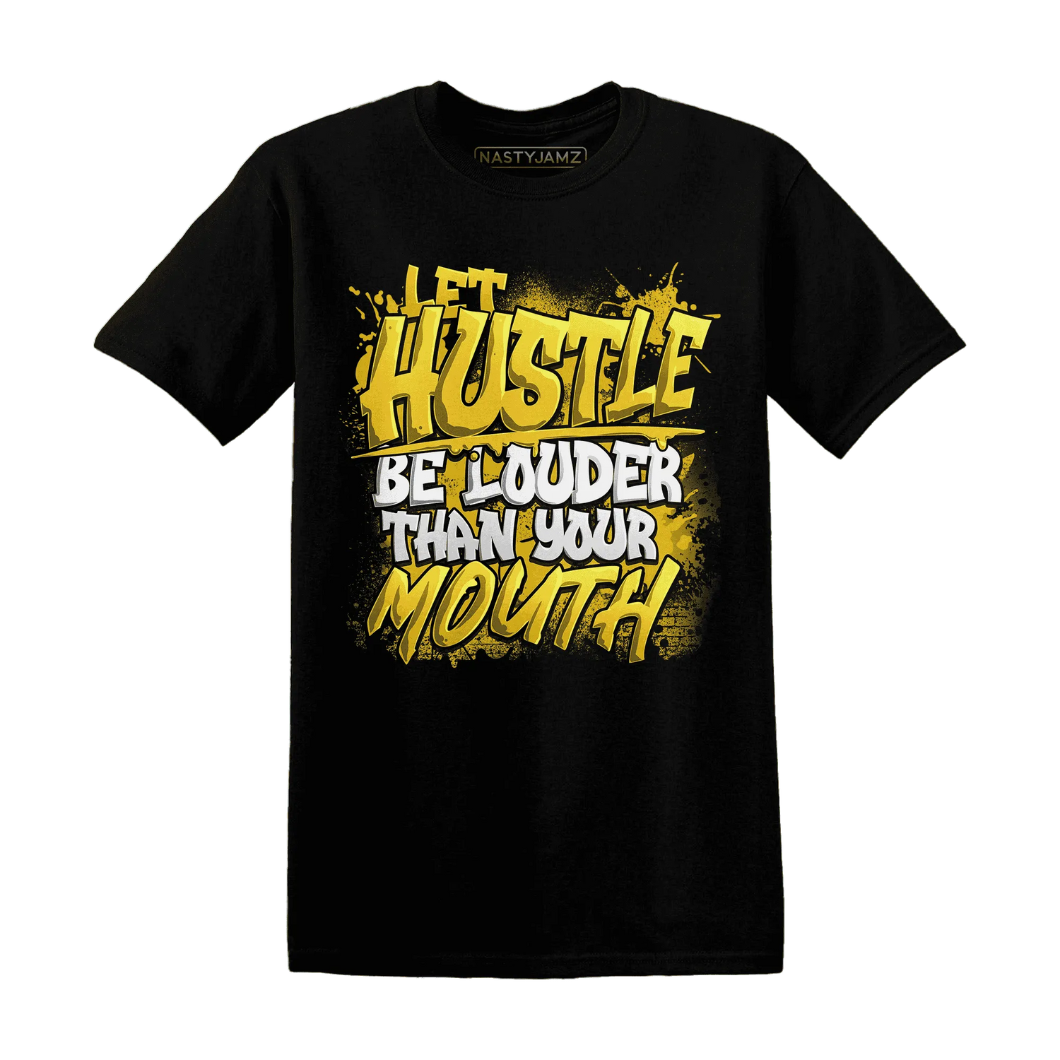 NastyJamz-Yellow-Ochre-6s-T-Shirt-Match-Hustle-Louder