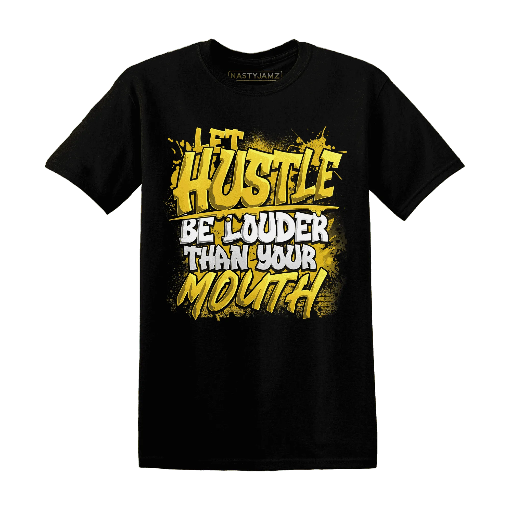 NastyJamz-Yellow-Ochre-6s-T-Shirt-Match-Hustle-Louder