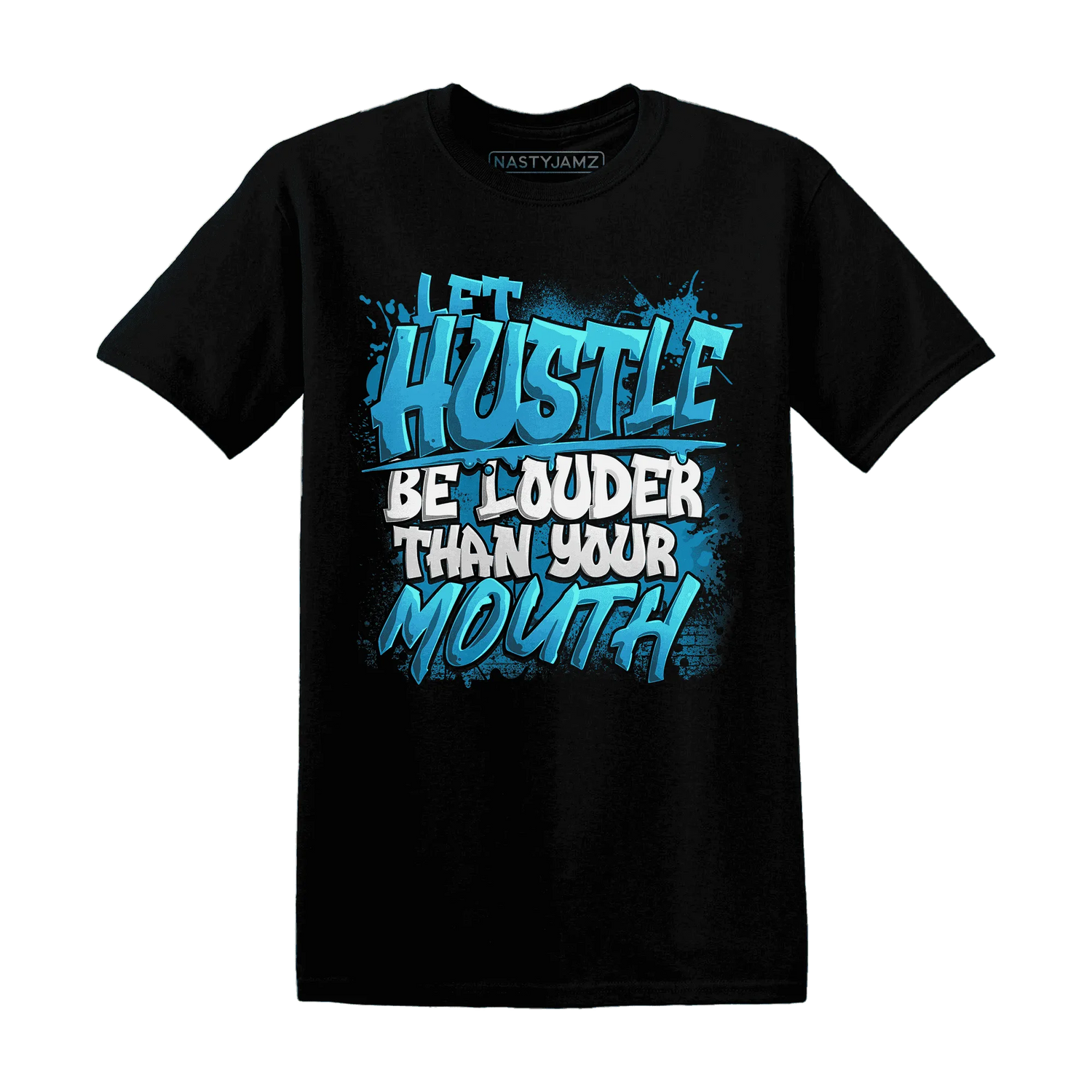 NastyJamz-Powder-Blue-9s-T-Shirt-Match-Hustle-Louder