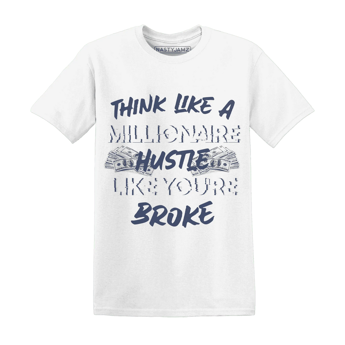 Low-Diffused-Blue-11s-T-Shirt-Match-Hustle-Millionaire