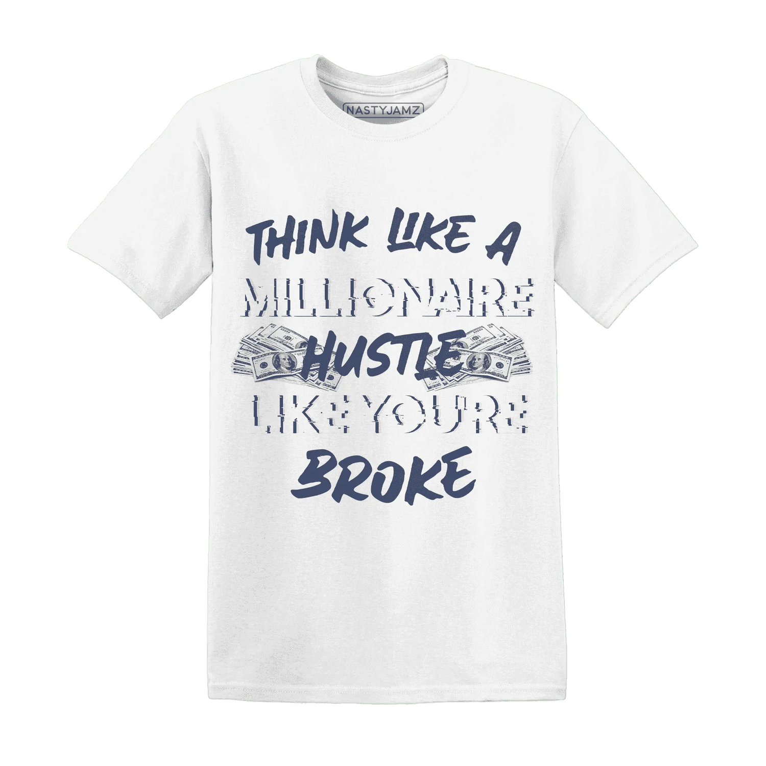 Low-Diffused-Blue-11s-T-Shirt-Match-Hustle-Millionaire
