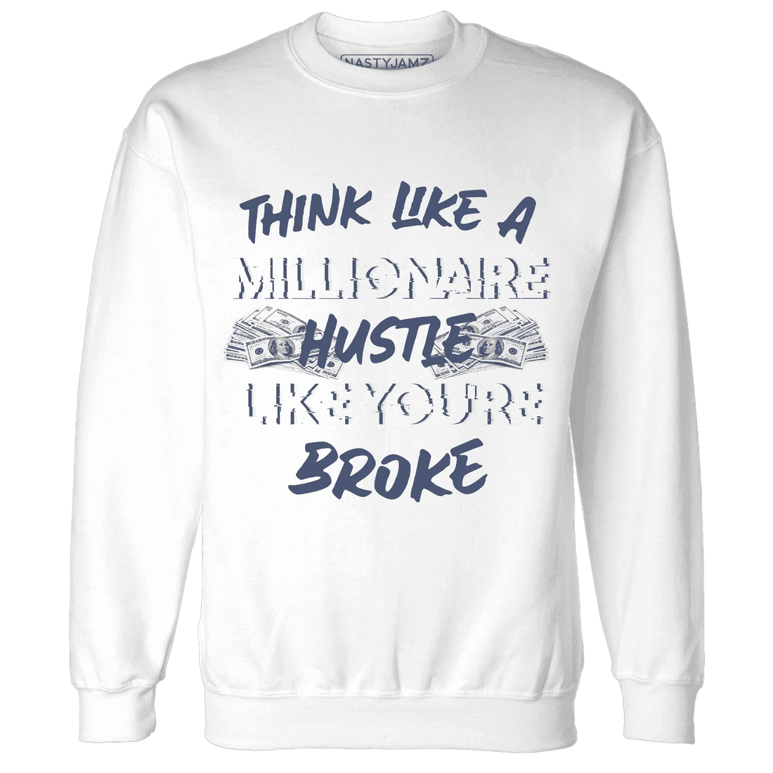Low-Diffused-Blue-11s-Sweatshirt-Match-Hustle-Millionaire