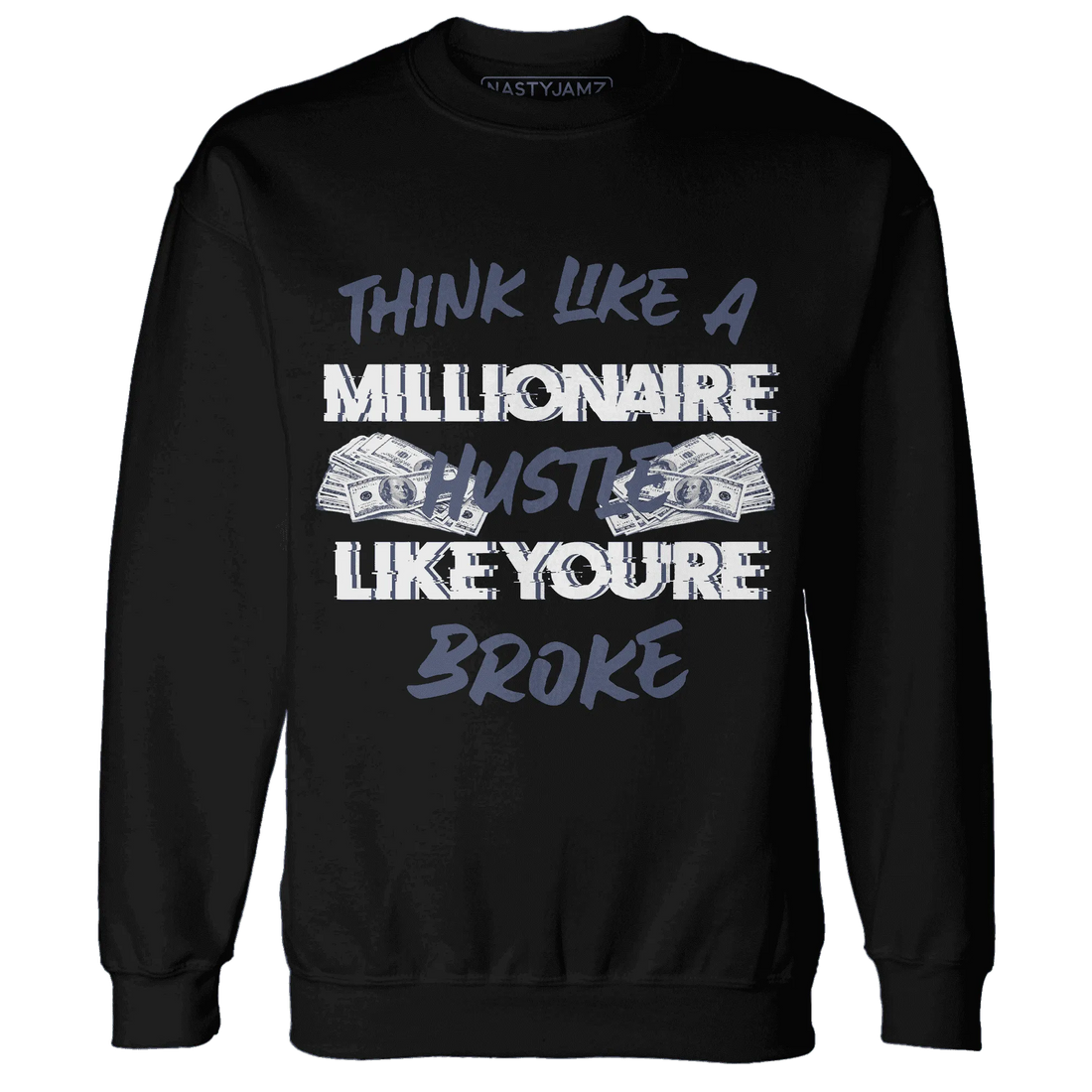 Low-Diffused-Blue-11s-Sweatshirt-Match-Hustle-Millionaire