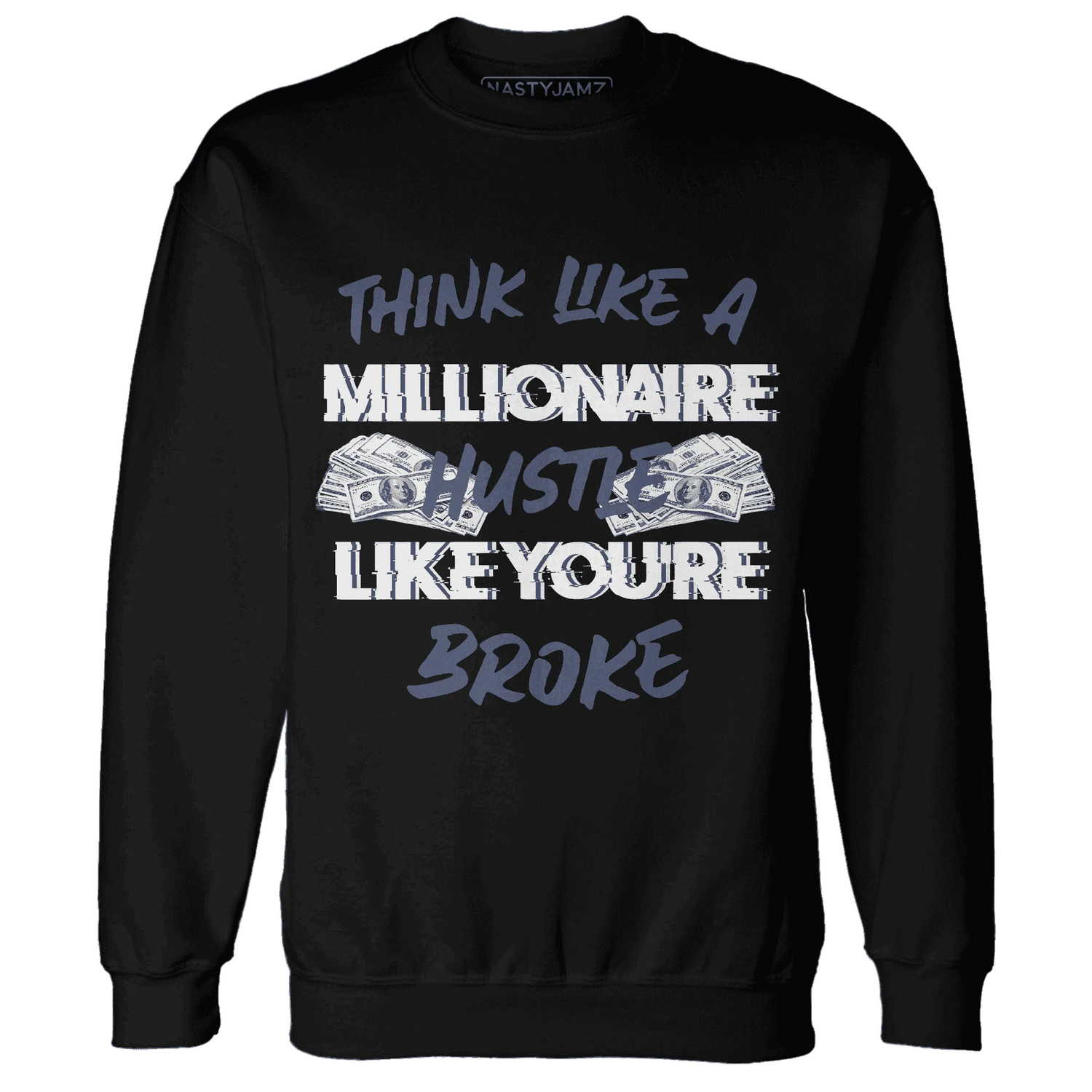 Low-Diffused-Blue-11s-Sweatshirt-Match-Hustle-Millionaire