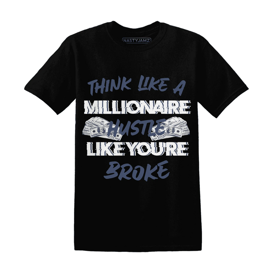 Low-Diffused-Blue-11s-T-Shirt-Match-Hustle-Millionaire