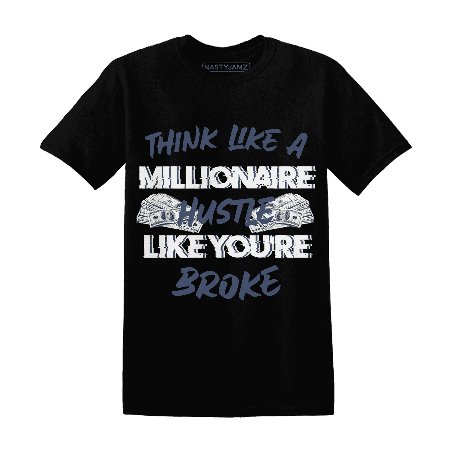Low-Diffused-Blue-11s-T-Shirt-Match-Hustle-Millionaire
