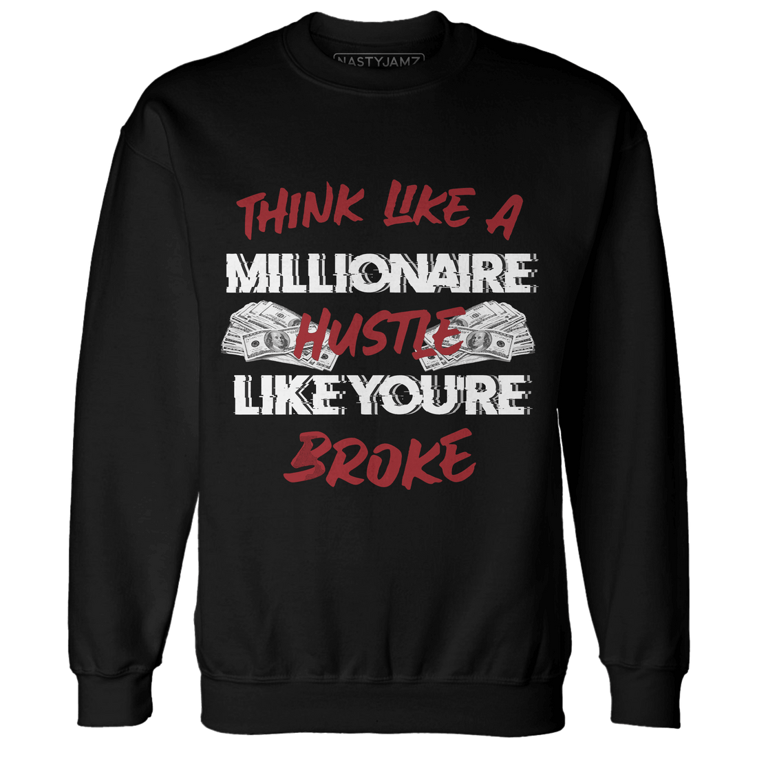 Retro Red Taxi 12s Sweatshirt Match Hustle Millionaire - NastyJamz