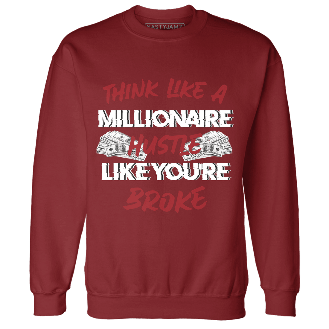 Retro Red Taxi 12s Sweatshirt Match Hustle Millionaire - NastyJamz