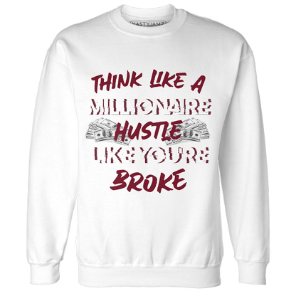 High White Team Red 1s Sweatshirt Match Hustle Millionaire - NastyJamz